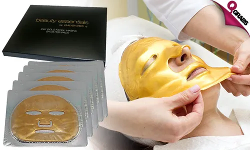 FIVE Gold Gel Collagen Facial Masks!
